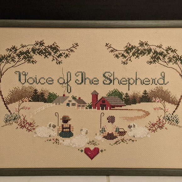 “Voice of the Shepherd” Cross Stitch Art - Picture 1 of 8